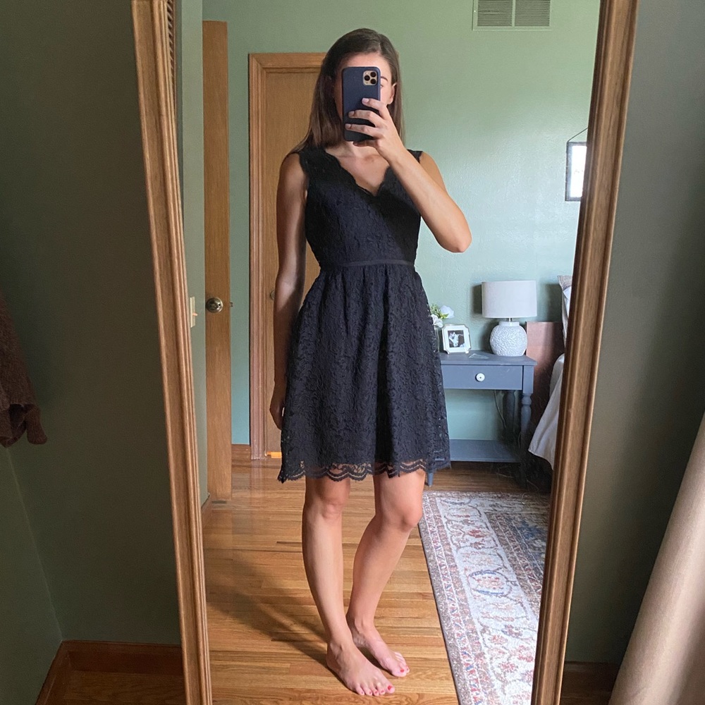 Women’s Loft Lace Black Dress